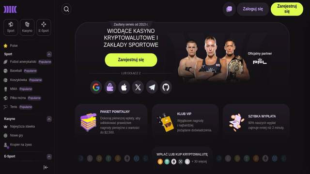 Cloudbet casino screenshot